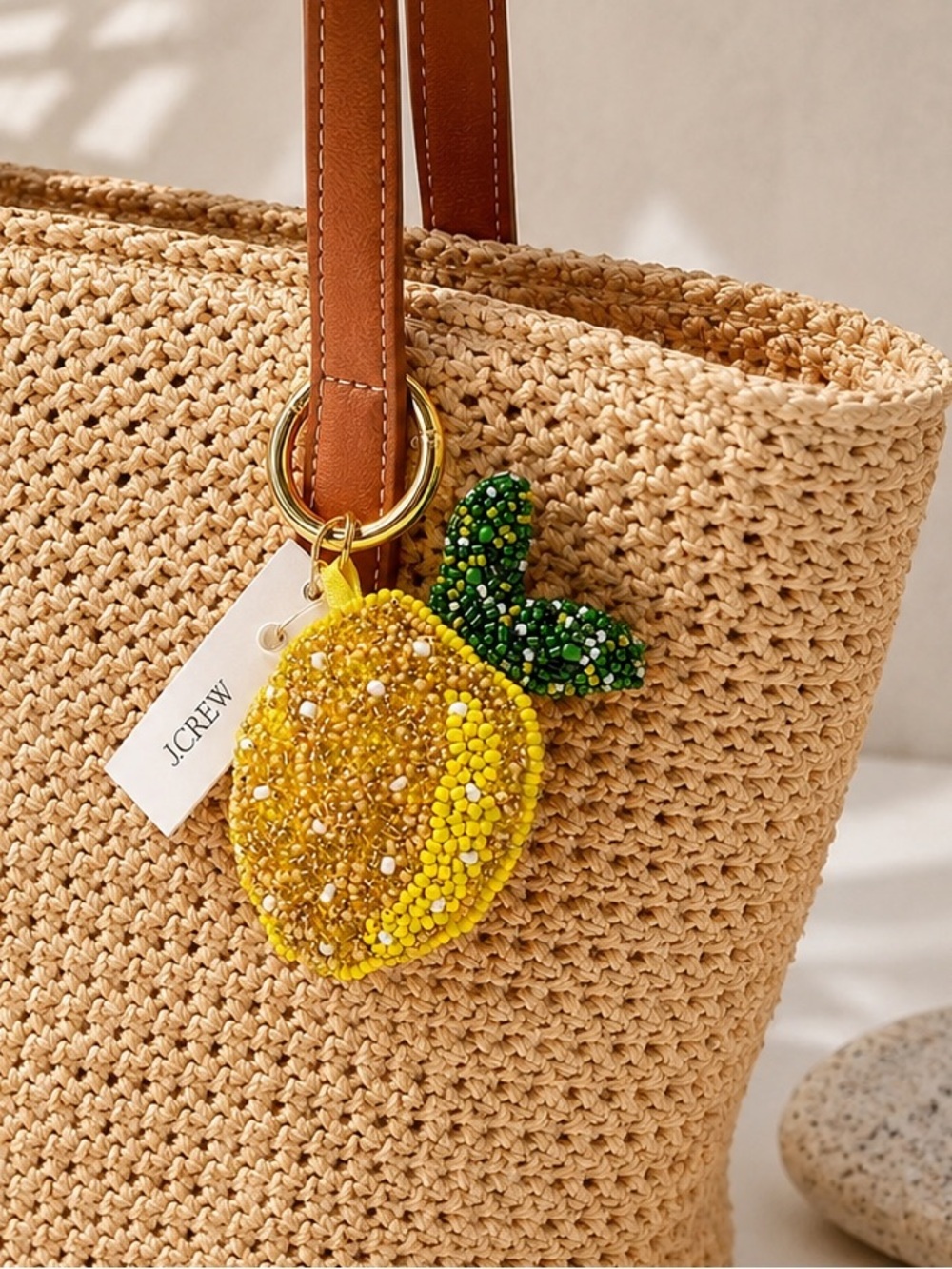 J.Crew Beaded Lemon Bag Charm – NWT | Original Tag 🍋